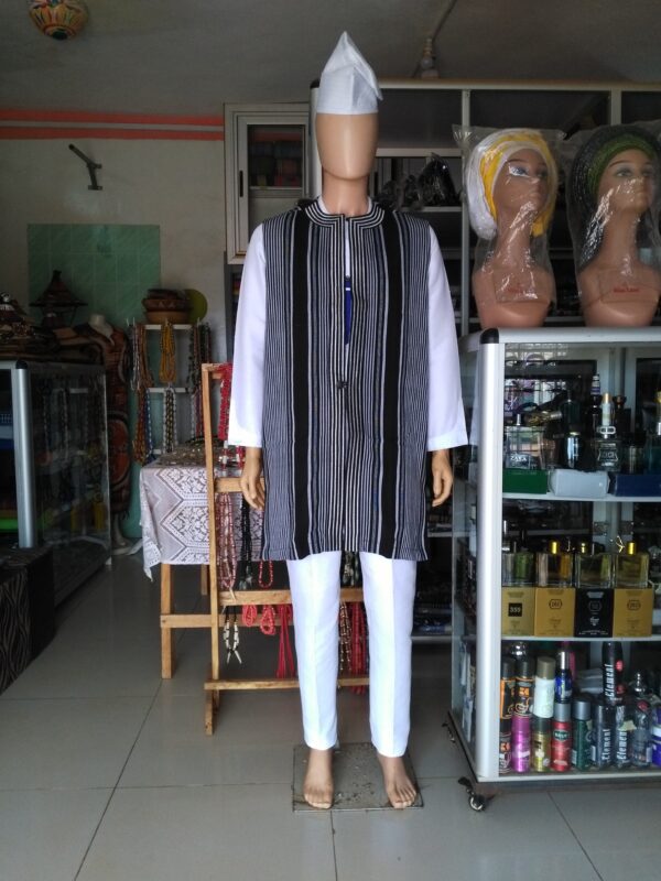 Jacket en pagne tissé brodé