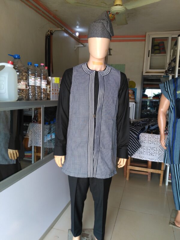 Jacket en pagne tissé brodé – Image 5