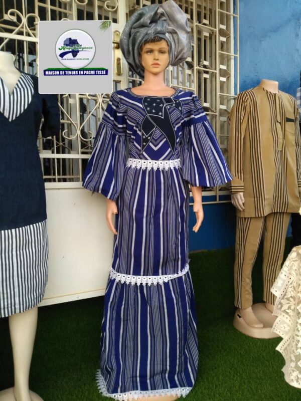 Robe en pagne tissé longue – Image 3