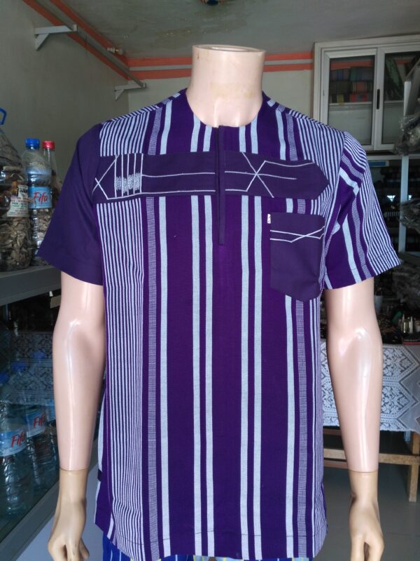 Chemise en pagne tissé violet
